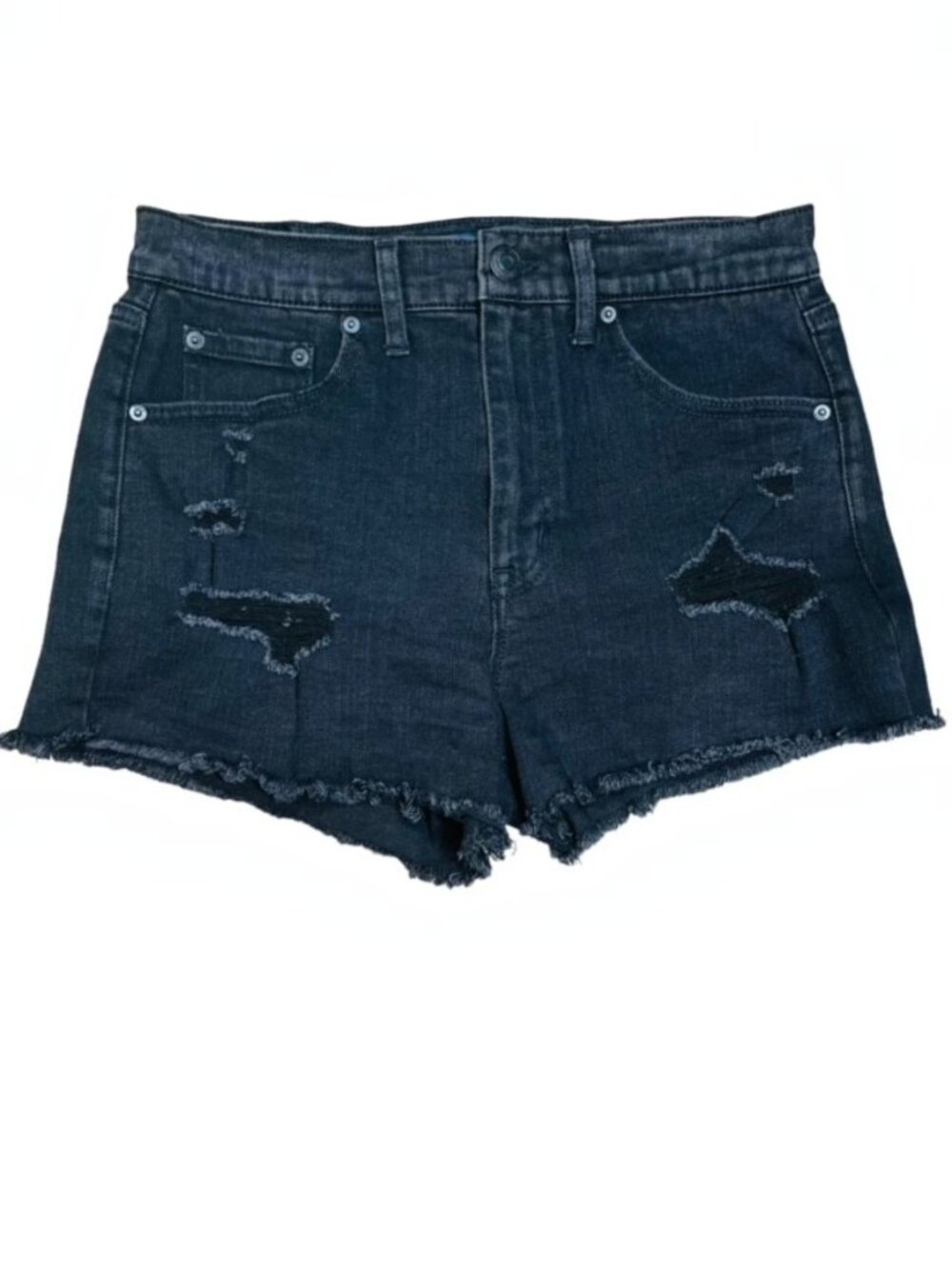 AEROPOSTALE Aero Cheeky Ripped Black Denim Jean Shorts - Size 6